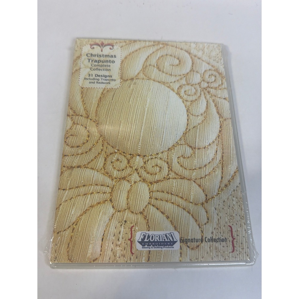 Floriani Christmas Trapunto Complete Collection 31 Embroidery Designs CD NEW